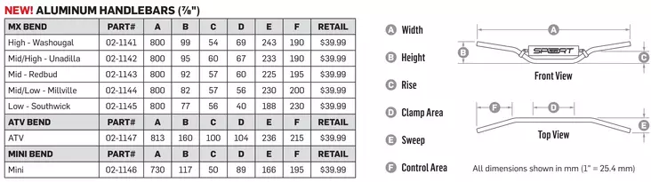Protaper Styre Sport Millville Mid Low - Styrartiklar - D151783 - 0