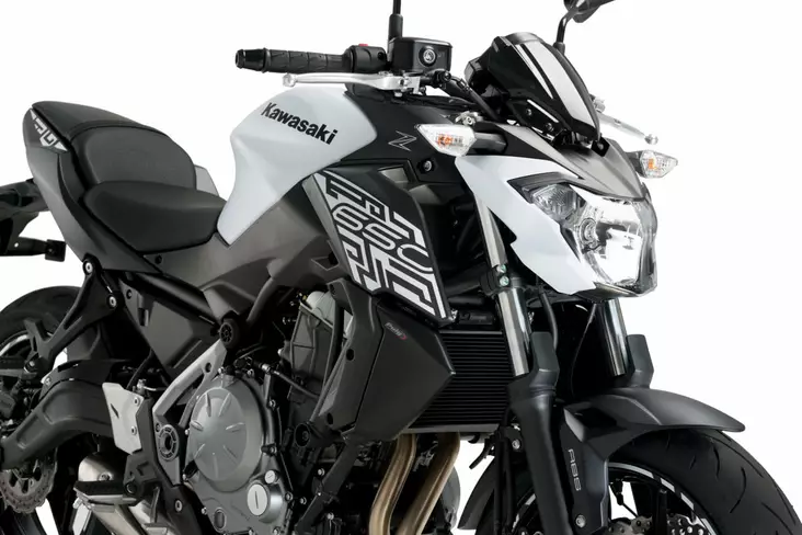 Puig Radiator Side Panels Kawasaki Z650 - Kåpor & Vingar Street - D342483 - 1