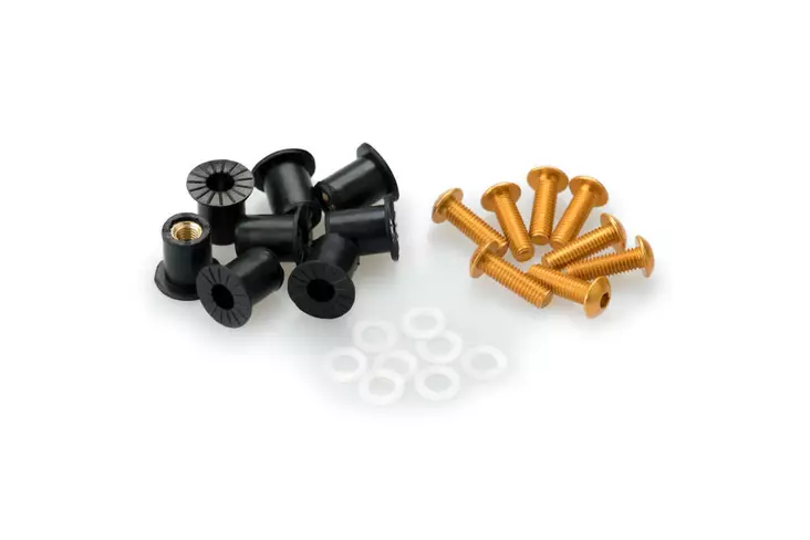Puig Screw Kit whit silentblocks C/Yello - Vindskyddsfästen och delar - D180483 - 1