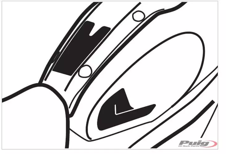 Puig Tank Pad + Side Part Xsr900 16-17'C - Tankskydd - D186113 - 1