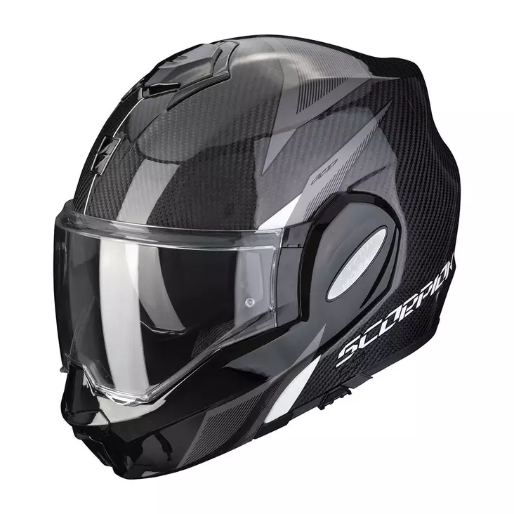 SCORPION EXO-TECH CARBON SOLID BLACK/WHITE - MC Hjälmar - 75133 - 1