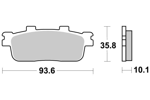 Sbs Bromsklossats Carbon Tech - Bromsbelägg - D113593 - 1