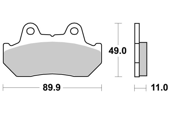 Sbs Bromsklossats Carbon Tech bak - Bromsbelägg - D113713 - 1