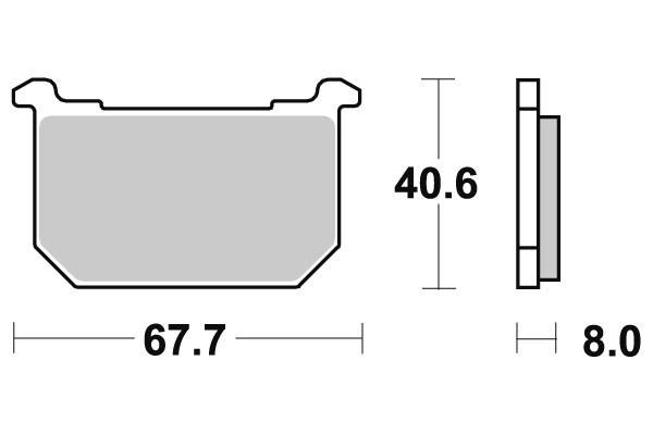 Sbs Bromsklossats Ceramic - Bromsbelägg - D106773 - 1