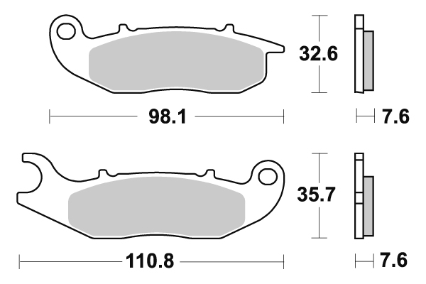 Sbs Bromsklossats Ceramic - Bromsbelägg - D107123 - 1