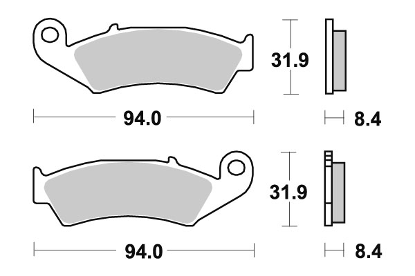 Sbs Bromsklossats Ceramic - Bromsbelägg - D113783 - 1