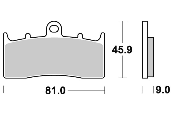 Sbs Bromsklossats Ceramic - Bromsbelägg - D113923 - 1