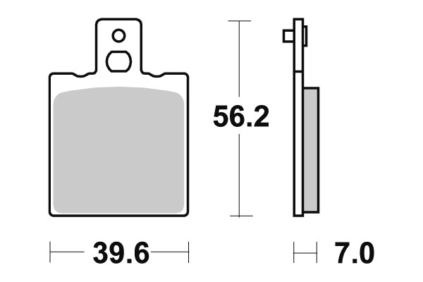 Sbs Bromsklossats Racing Sintered - Bromsbelägg - D113703 - 1