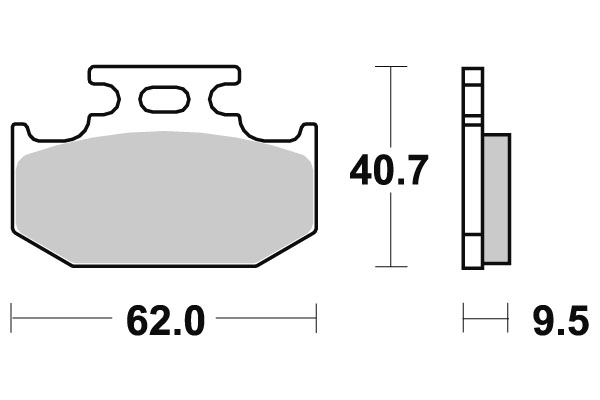 Sbs Bromsklossats Racing Sintered - Bromsbelägg - D113803 - 1
