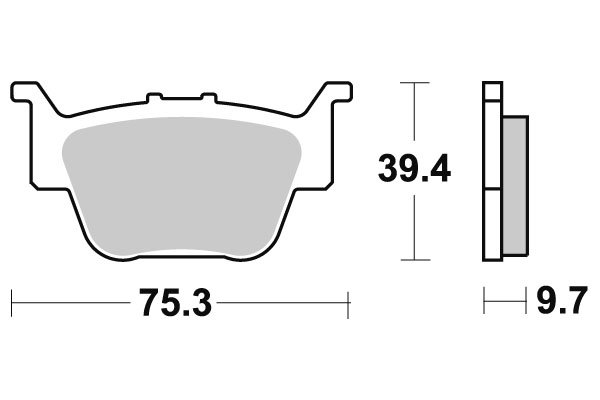 Sbs Bromsklossats Racing Sintered - Bromsbelägg - D113953 - 1