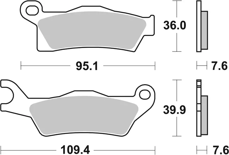 Sbs Bromsklossats Racing Sintered - Bromsbelägg - D114033 - 1