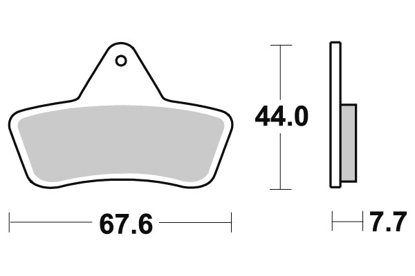 Sbs Bromsklossats Sintered Atv - Bromsbelägg - D107023 - 1