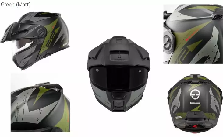 Schuberth Hjälm E2 Explorer Matt Grön - Öppna/Öppningsbara hjälmar - D440373 - 1