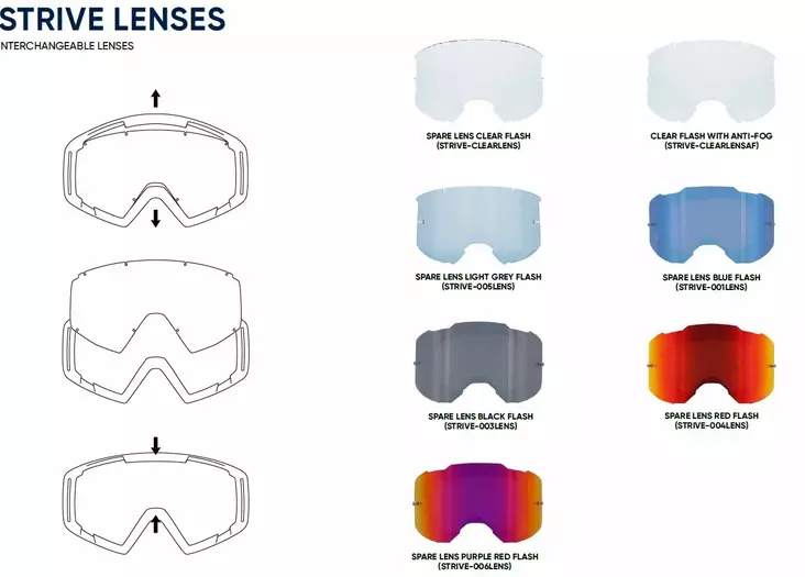 Spect Red Bull Strive SPARE LENS purple/ - Linser & Reservdelar Crossglasögon - D382983 - 1