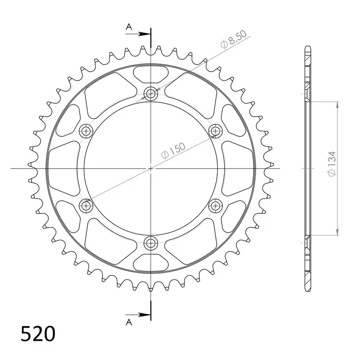 Supersprox Bakdrev Stål 460.48 - Bakdrev - D7073 - 1