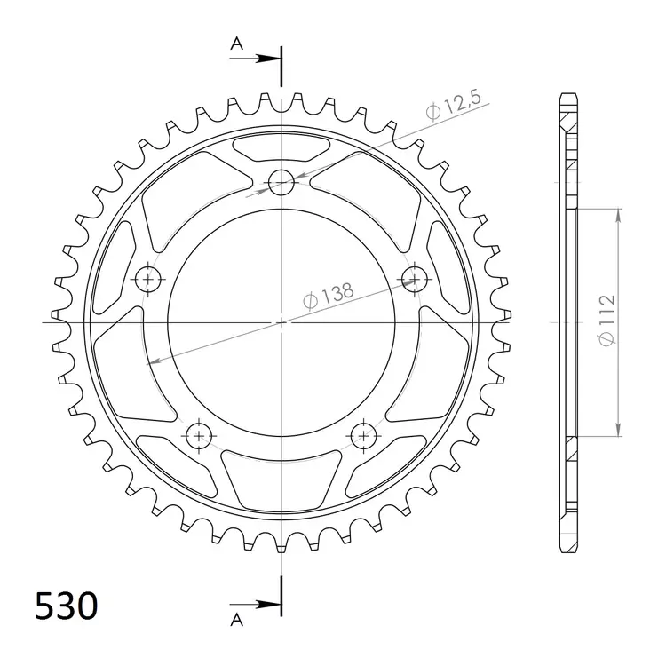 Supersprox / JT Bakdrev Stål 302.43 - Bakdrev - D7063 - 1