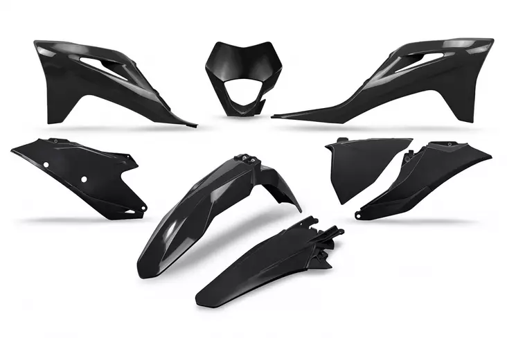 UFO Plastkit 6-delar Svart 001 GasGas EC - Plastkit - D369323 - 1
