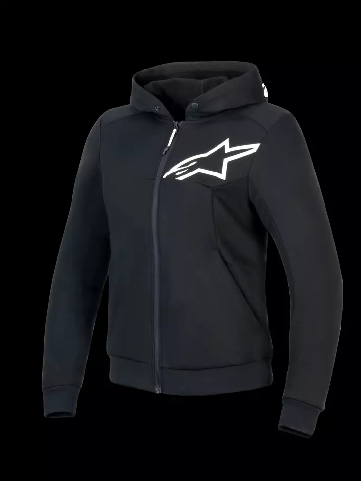 Alpinestars Hoodie Dam Chrome v2 Svart/V - Textil jackor & Kevlar Hoodies - D485773 - 1