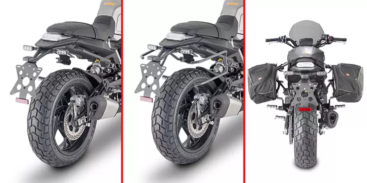 Givi HOLDER FOR SOFT BAGS LEONCINO 800 2 - Monteringsatser & Pakethållare - D459663 - 1