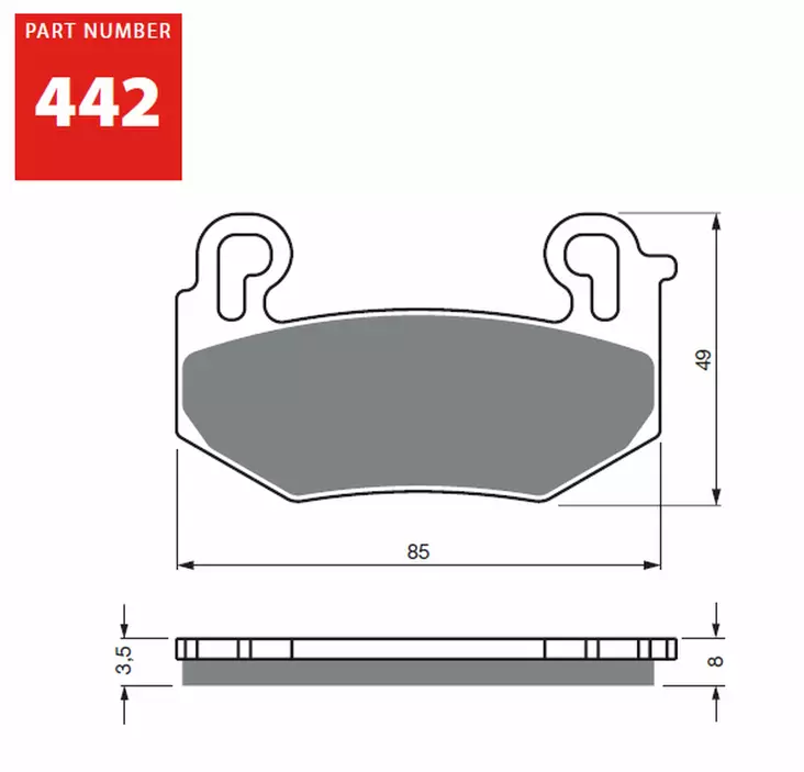 GOLDFREN Bromsbelägg 442 Ceramic Carbon - Bromsbelägg - D502243 - 1