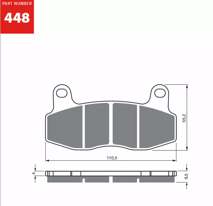 GOLDFREN Bromsbelägg 448 Ceramic Carbon - Bromsbelägg - D510773 - 1