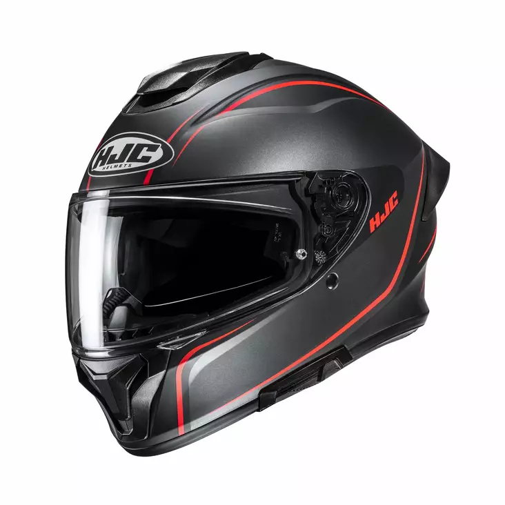 HJC Helmet C71 Quez Svart/Röd MC1SF - Integralhjälm - D508723 - 1