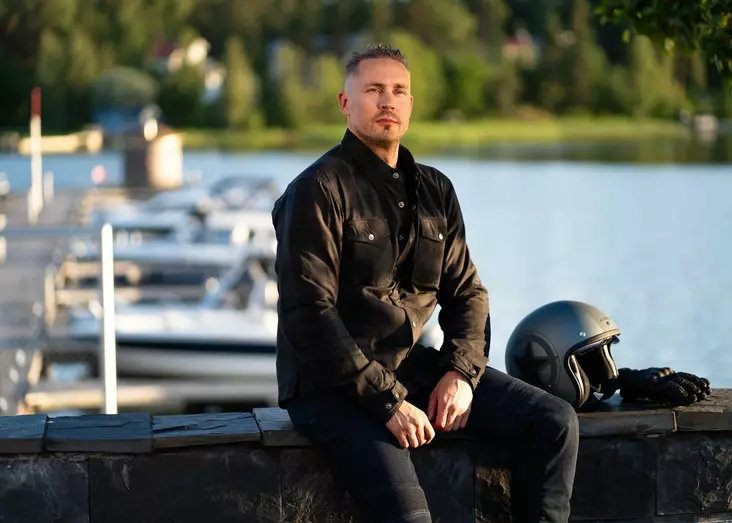 Lindstrands Textilskjorta Kullberg Svart - Textil jackor & Kevlar Hoodies - D507563 - 1