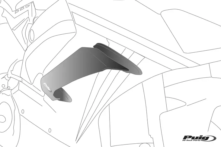 Puig Kit Of Wings Race For Kawasaki Zx-1 - Övriga Plastdelar - D447073 - 1