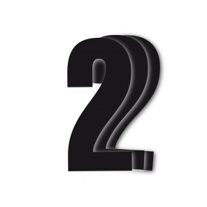 Blackbird siffror svart 3s13x7cm #2 - Nummerplåtsbakgrund & Siffror - D13694 - 1