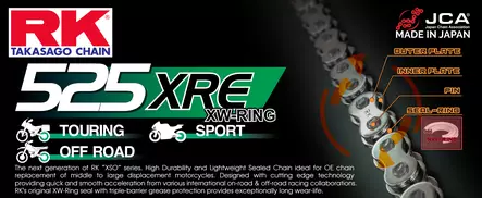 RK 525XRE XW-ringchain +CLF(nitlås.) - Kedjor 525 - D475344 - 1