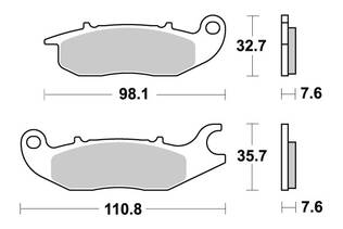 Sbs Bromsklossats Ceramic (797HF) - Bromsbelägg - D106634 - 1