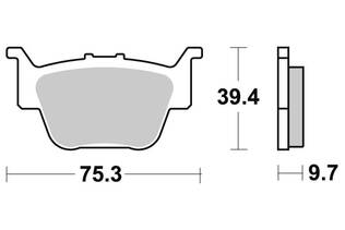 Sbs Bromsklossats Sintered Offroad - Bromsbelägg - D107074 - 1