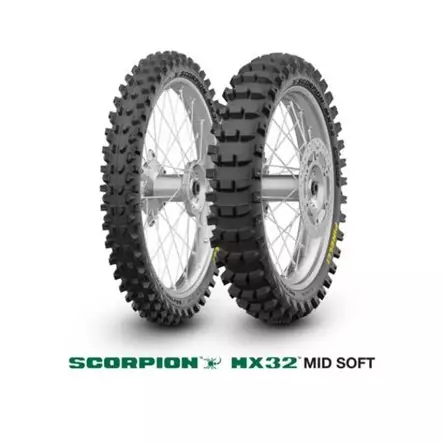 Pirelli New Scorpion MX32 Mid Soft 120/8 - Däck Cross - D497194 - 2
