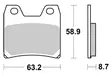 Sbs Bromsklossats Ceramic - Bromsbelägg - D113914 - 1