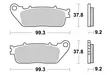 Sbs Bromsklossats Ceramic - Bromsbelägg - D113994 - 1