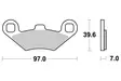 Sbs Bromsklossats Sintered Atv - Bromsbelägg - D106994 - 1