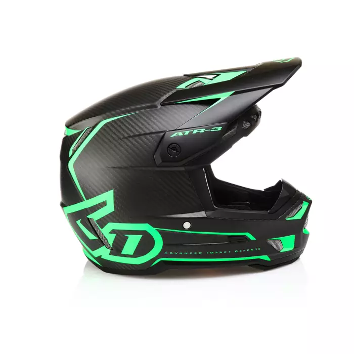6D Helmet ATR-3 Nova Matte Green FIM - Crosshjälmar - D527524 - 1