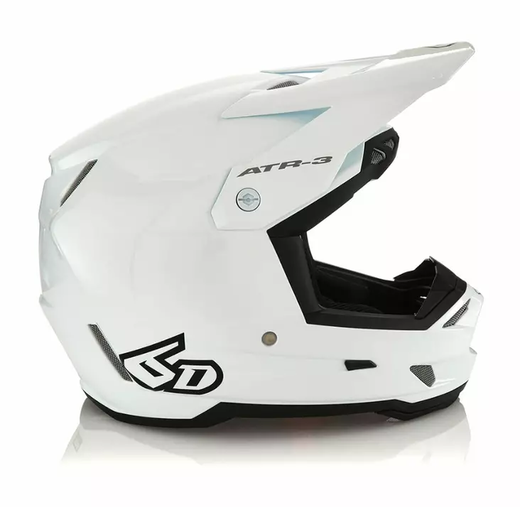 6D Helmet ATR-3 Solid Gloss White FIM - Crosshjälmar - D527514 - 1