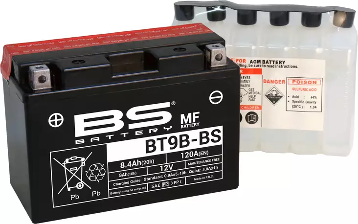 BS Batteri BT9B-BS MF (cp) Mainteance Fr - MC Universaldelar och Verktyg - D151254 - 1