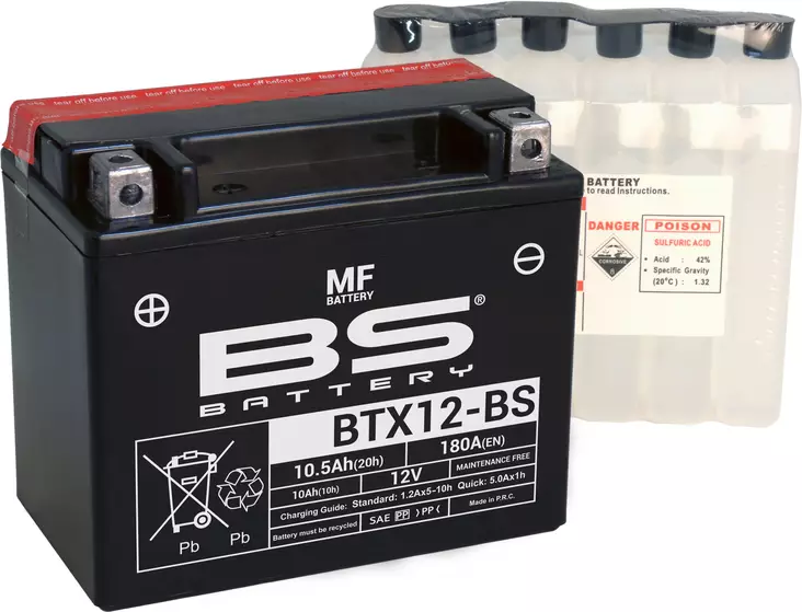 BS Batteri BTX12-BS MF (cp) Mainteance F - MC Universaldelar och Verktyg - D151234 - 1