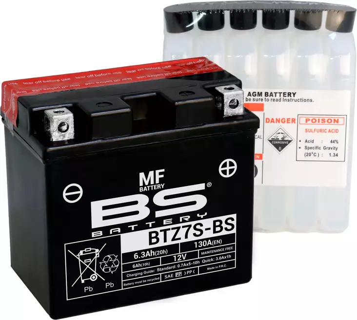BS Batteri BTZ7S-BS MF (cp) Mainteance F - MC Universaldelar och Verktyg - D151284 - 1