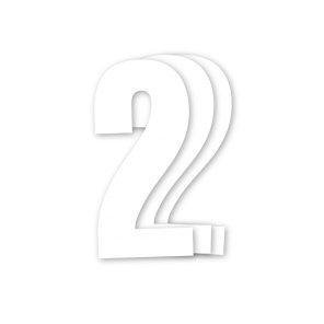 Blackbird siffror vit 3st/sats 13x7cm #2 - Nummerplåtsbakgrund & Siffror - D13684 - 1