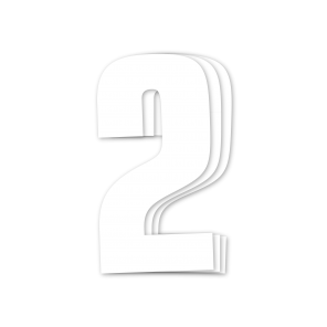 Blackbird siffror vit 3st/sats 16x7,5cm - Nummerplåtsbakgrund & Siffror - D13704 - 1