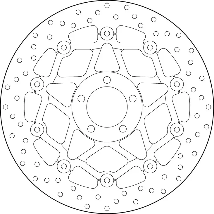 Brembo Serie Oro Bromsskiva floating - Bromsskivor - D6354 - 0