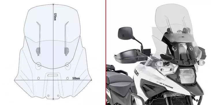 Givi Windscreen Suzuki V-Strom 1050 (20- - Vindskydd - D387604 - 1