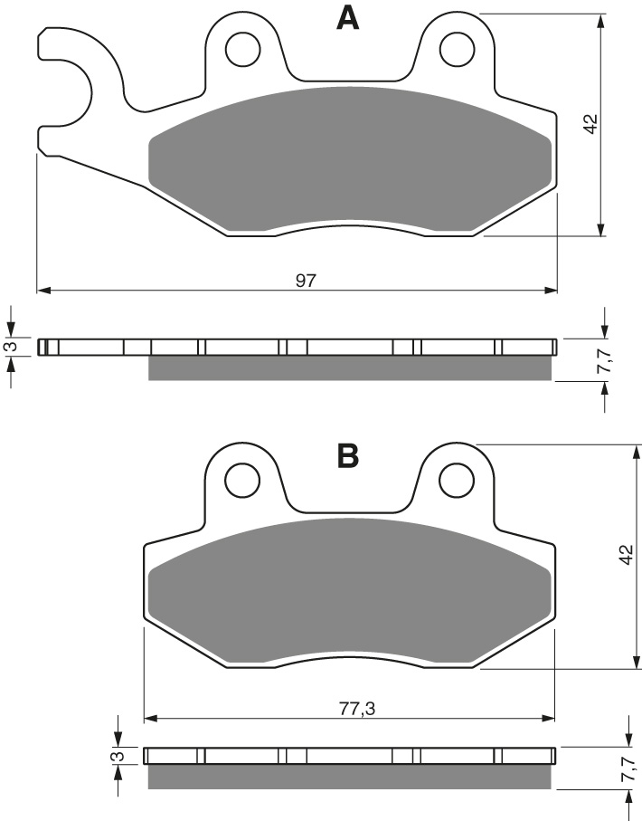 GOLDFREN Bromsbelägg 002 Ceramic Carbon - Bromsbelägg - D26404 - 1