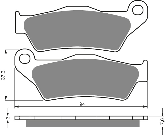 GOLDFREN Bromsbelägg 031 Ceramic Carbon - Bromsbelägg - D19264 - 1