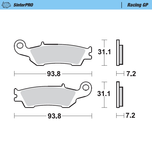 Moto-Master Bromsklossats Yamaha YZ 250F - Bromsbelägg - D135124 - 1