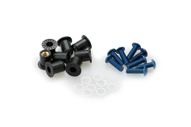 Puig Screw Kit C/Blue - Vindskyddsfästen och delar - D87954 - 1