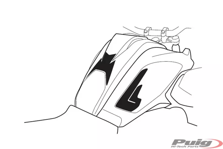 Puig Tank Pad + Side Part Bmw R1200Gs 17 - Tankskydd - D186374 - 1